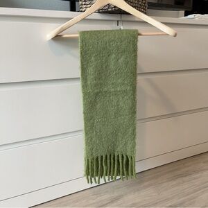 Mango Chartreuse Green Wool Scarf